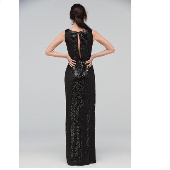 Watters Black Sequin bridesmaid formal dress - Picture 3 of 3